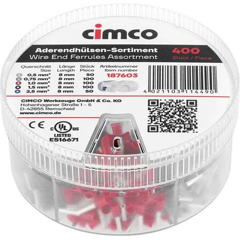 Cimco 187603 Assortimento Capicorda Parzialmente isolato 1 KIT