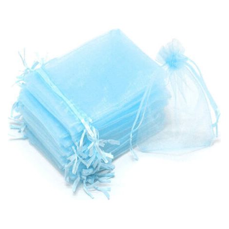 BUNTHAUS Bleu émeraude Sac de Protection de Raisins, 100Pcs Sac de Protection de Grappes, 20 x 30 cm , Sachets de Protection pour Plantes, Sac en Organza avec Cordon de Serrage pour Fruits
