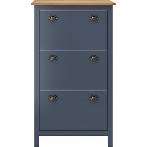 Maison Exclusive - Mueble zapatero Hill madera pino gris 72x35x12