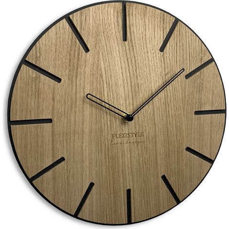 Wanduhr aus Holz, Holzkunst, 30 cm