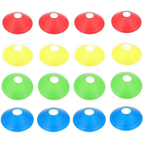 Cônes de football pour exercices d'agilité, conçus pour le football et le patinage à roulettes (24 pièces) (1/5)