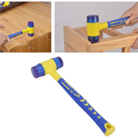 Hammer zum Einbau von Türen und Fenstern, kleiner Gummihammerkopf, für herausnehmbare Bodenbeläge, Fliesenarbeiten und Schreinerarbeiten. (1/5)