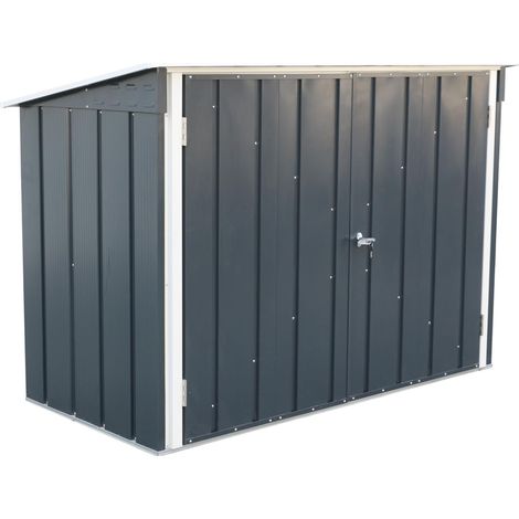 Duramax Bicycle Store for 2 bikes with Fully Wide Double Lockable Doors, Metal Storage Shed, Garden Shed for bikes, Bicycle storage for 2 bikes, Bike storage, Metal Shed, Outdoor Shed, Anthracite (1/5)