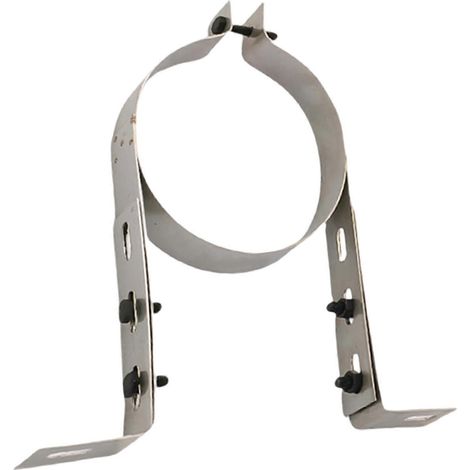 Support mural de ventilation pour conduit de cheminée réglable facile à installer robuste en acier inoxydable diamètre 14 cm (1/5)