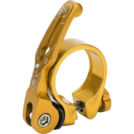 VIARON Collier Rapide 34.9MM en Alliage d'Aluminium pour Selle de Vélo, VTT, Route et Ville, Finition Dorée (1/5)