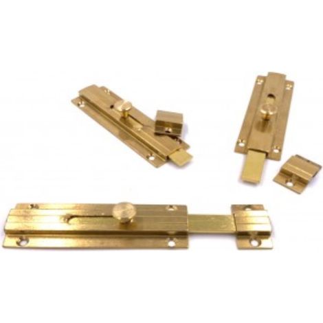 CATENACCIO SAGOMATO CON CONTROPIASTRA 60MM - IN OTTONE LUCIDO