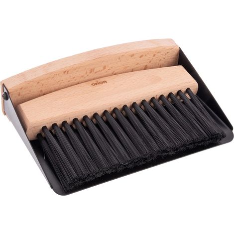 Juego de recogedor y cepillo magnéticos, metal y madera, 2 piezas