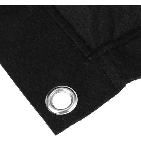 4 Sacs de Culture en Feltre 4 Pochettes, Planteur de Jardin Rechargeable et Biodégradable à Suspendre, Noir