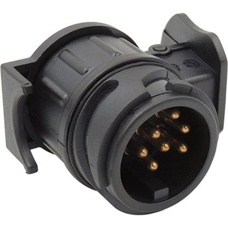 1 x wasserdichter 13- bis 7-poliger Anhänger-Wohnwagen-Elektroadapter, 12 V Anhängersteckdose nach europäischem Standard