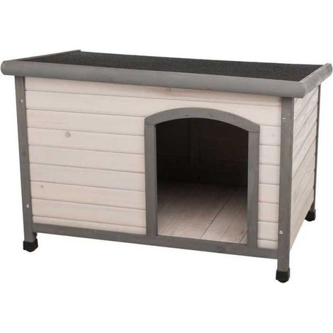 natura Hundehütte Classic mit Flachdach M L:104 72 68cm grau (1/3)