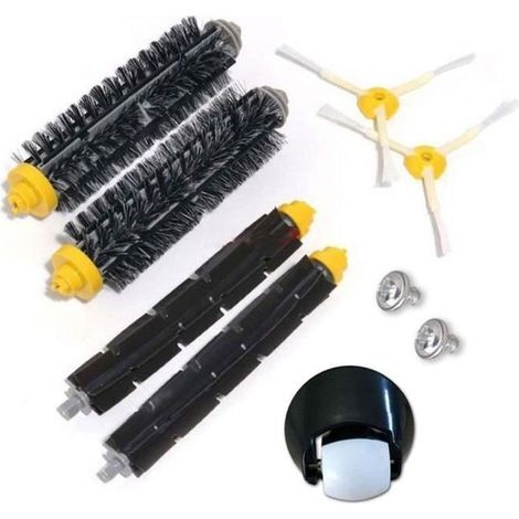 Ensemble de roulette de roue avant et kit de brosse pour iRobot Roomba 500 600 Série 700 529 550 595 620 625 630 650 660 760 770 780