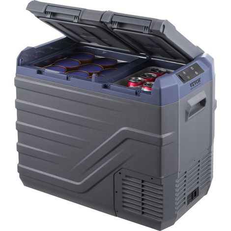 Réfrigérateur de voiture portable 39 L double zone 12V, congélateur réglable -20 à 20 °C, idéal camping et activités en plein air. (1/5)