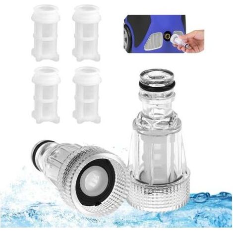 2 Pièces Filtre Eau, 3/4 Plastique Transparent, Nettoyeur Haute Pression, Pompe Jardin, Caravane (1/5)