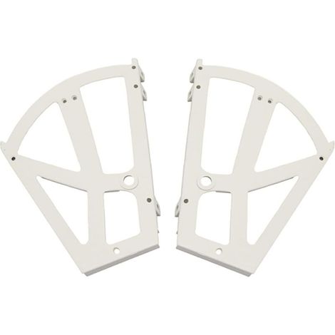 Set of 2 Double-Layer Plastic Shoe Cabinet Hinges with Flip-Top Frame - 228 x 255 mm - White (1/5)