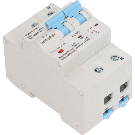 Disjoncteur Intelligent WiFi 2P 32A avec Contrôle à Distance et Fonction Temporisation, Montage sur Rail DIN AC230V (1/5)