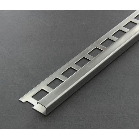Fliesenschiene als Quadratprofil, Edelstahl (V2A) glänzend, Länge 2,50 m 8 mm Fliesenprofil