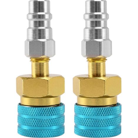 2 raccords rapides basse pression R1234Yf vers R134A, adaptateur de tuyau R12 vers R134A pour climatisation automobile (1/5)