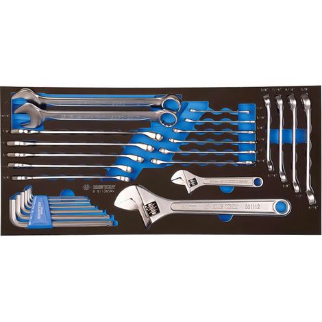 KING TONY - 26 PC. COMBINATION WRENCH SET FOR TROLLEY (EVA FOAM) (1/5)