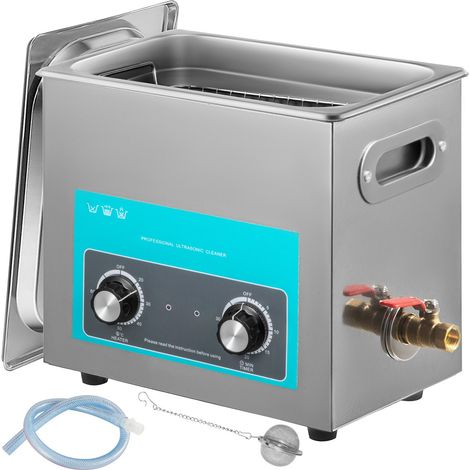 Nettoyeur à Ultrasons Professionnel 6 L, Bac Ultrasons avec Chauffage, Minuterie et Bouton de Commande, Appareil de Nettoyage Ultrasonique en Acier Inoxydable, pour Bijoux Lunettes Montres (1/5)