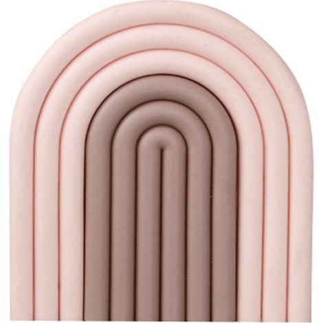 Sous-plat antidérapant épais isolant pour bols et assiettes, rose dégradé, cuisine et restaurant (1/2)
