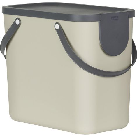 Rotho Mülltrennungssystem Albula 25 L cappuccino Recyclingbehälter Müll- & Abfalleimer (1/3)