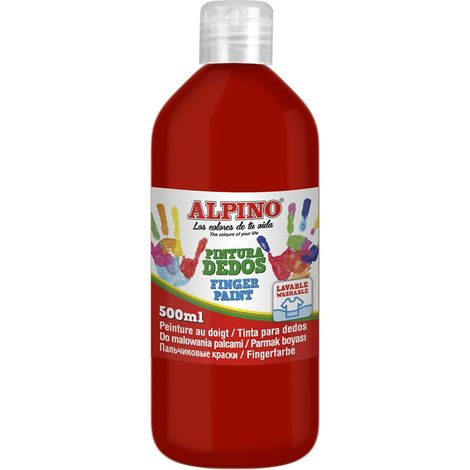 BOTELLA PINT. DEDOS ALPINO 500ML ROJO