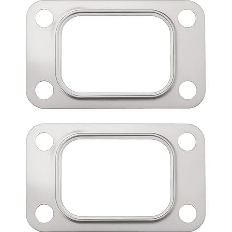 Intake Manifold Gasket 4 Holes Flange Gasket Stainless Steel T3 Metal GT30 GT35 T35 T38 Compatible with T3 Turbocharger Manifold Turbo Manifold (1/5)