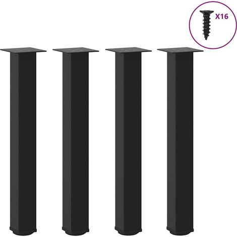 Konsolentischbeine 4 Stk. Schwarz 72-74 cm Stahl