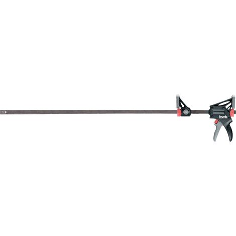 kwb Einhand-Zwinge Spann- und Spreiz-Zwinge, Spannweite 600 mm, Spanntiefe 85 mm, zum Halten, Klemmen, Verleimen u. Spreizen (1/3)