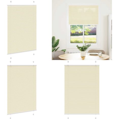 vidaXL Plissee Creme 85x100 cm Stoffbreite 84,4 cm Polyester (1/5)