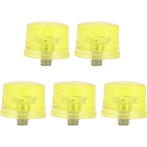 5-teiliges Ersatz-Hammerkopf-Set aus Gummi, M8x1, weich, transparent, gelb, Schlagspitze, Φ25mm.