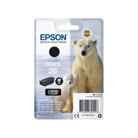 Epson Polar bear C13T26014012 cartouche d'encre 1 pièce(s) Original Rendement standard Noir (1/3)