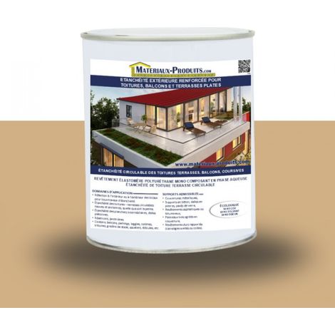 Etanchéité extérieure renforcée pour toitures, balcons et terrasses plates - 1 Kg Beige - MATPRO