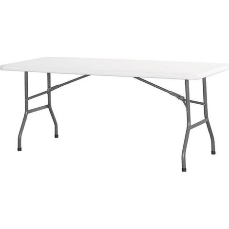 Mesa de catering plegable blanca 180x74cm hasta 150kg - Hendi 810897