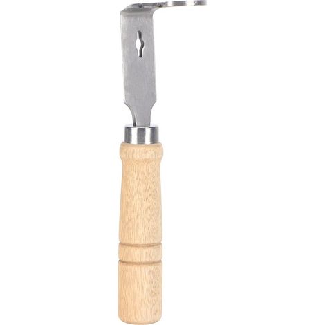 Pelle de nettoyage de cadre de ruche avec poignée en bois Fourniture de nettoyant pour grattoir en acier inoxydable (1/5)