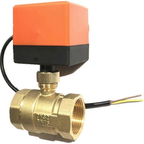 Vanne à bille motorisée électrique DN15/DN20 220 V 4 W, 2 voies, 3 fils, en laiton XX (1/5)