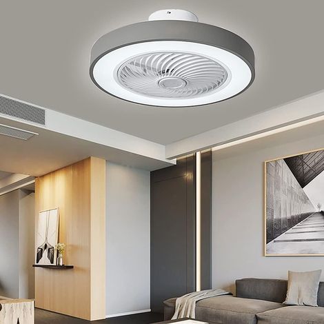 Ventilateurs de Plafond Avec Despes, Ventilateurs de Plafond À Led Avec Des Lumières Ete Télécommande Silencieuse Moderne Ventilateur Lumière de Plafond Chambre À Coucher 3 Vitesses, Ventilateu (1/5)
