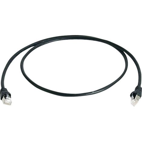 Câble de raccordement réseau informatique RJ45 Telegärtner 100009136 CAT 6a S/FTP noir 25.00 m (1/4)