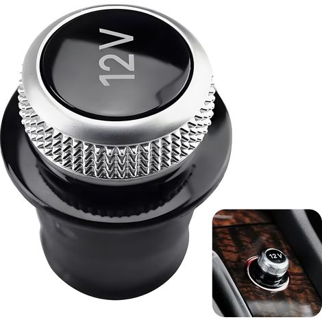 12 V Capuchon Universel pour Allume-cigare Bouchon de Prise Allume-Cigare, Compatible avec A3, A4, A6, A7, A8, Q3, Q7, R8, Modèles 2010-2017, Protection Contre les Chocs Électriques, Noir (1/5)
