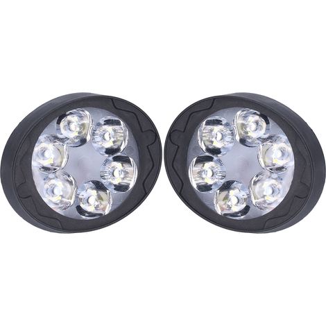Set mit 2 12V 6-LED-Rückspiegelscheinwerfern, 6000K, 1000lm, Abblend-/Fernlicht für Motorrad (1/3)
