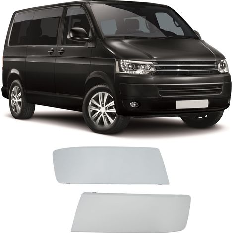 Ein Paar originale graue Ersatz-Stoßstangenverkleidungen für Fahrzeug 7E0807819, passend für VW Transporter Multivan T5 2009-2015. (1/5)