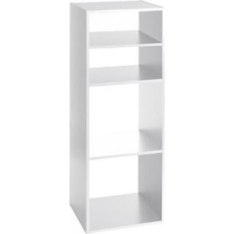Etagère en panneau de particules, blanc - Dim : L.34.4 x P.32 x H.100.5 cm -PEGANE
