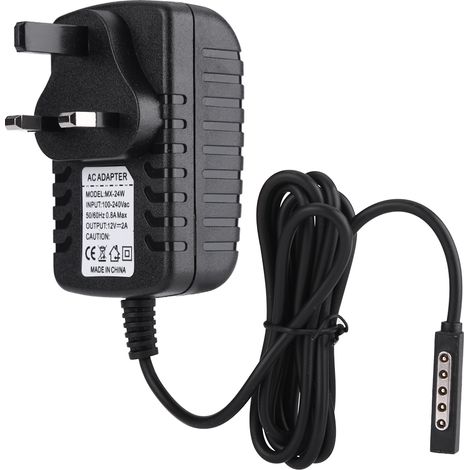 Chargeur Tablette 12V 2A pour Microsoft Surface RT/RT2, Adaptateur Secteur UK 100-240V (1/5)