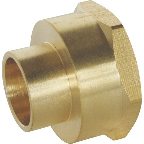 Raccord laiton droit à souder - Femelle 20/27 -Tube cuivre Ø16- Sachet 2 pièces