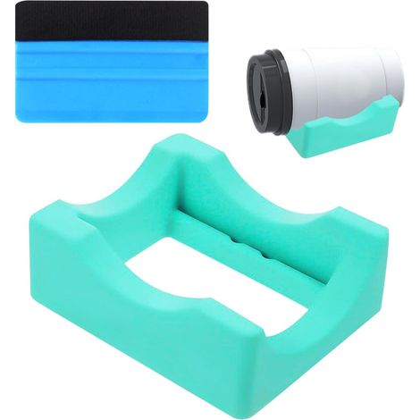 1 - Support Verre - Grattoir Silicone - Antidérapant Pour Art Et Bricolage - Bureau Et Voyage - Vert - 10,4x8,8x4cm