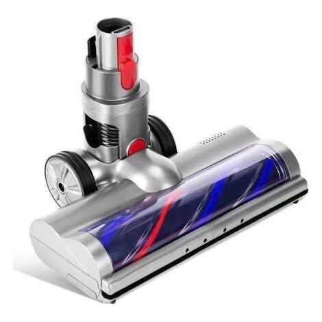 Brosse Compatible pour Dyson V7 V8 V10 V11 V15, Brosse Turbo de Nettoyage à Entraînement Direct Acessoire avec 4 Lumières LED pour Sols Durs et Parquets-aspirateur dyson-Chrom (1/5)