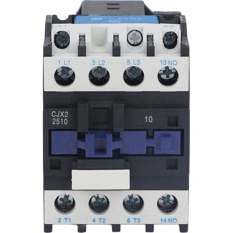 Contacteur de puissance 25 A normalement ouvert, contacteur électrique CA, contact en alliage d'argent, montage par vis M5, 380 V CA (1/5)