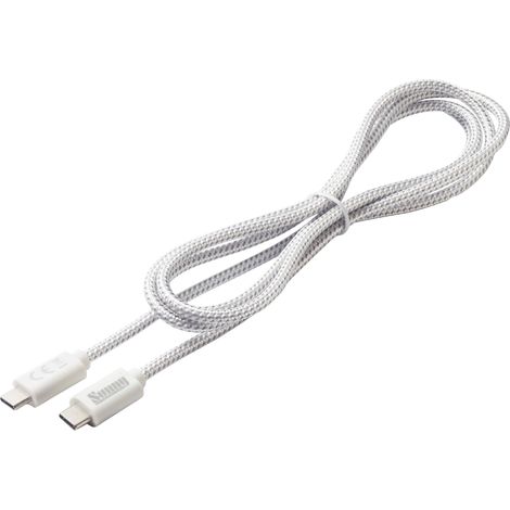 Dehner Elektronik Câble USB-C USB 2.0 USB-C® mâle 1.5 m blanc Power cable (USB-C to USB-C)