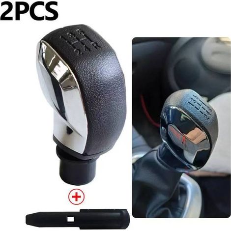 Pomello del cambio per Peugeot Citroën C3 C4, pomello del cambio a 5 marce (colore: nero) (set da 2) (1/4)