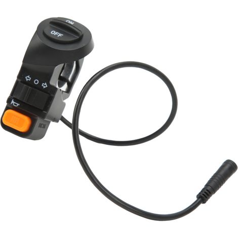 Dieser Lichtschalter für E-Bikes besteht aus wasserdichtem ABS und ist für die Montage am Lenker vorgesehen. Er ist einfach zu installieren und kann auch als Blinkerschalter an Elektrorollern verwende (1/5)